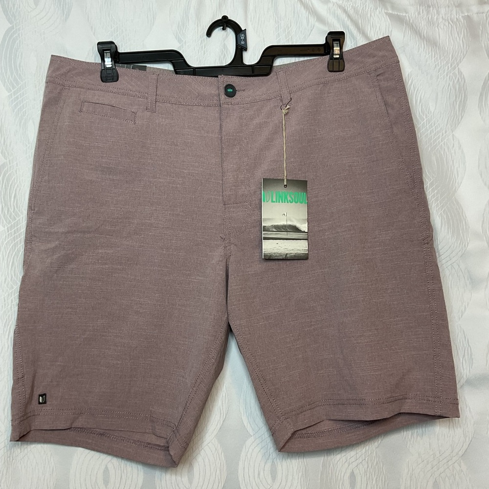 Solid Boardwalker Linksoul mens shorts 38 brick color NWT